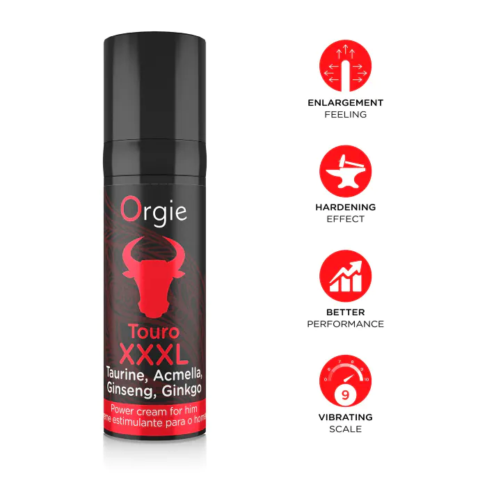 Крем для посилення ерекції Orgie Touro XXXL Power Cream, 15 мл, з ефектом вібрації — фото 3