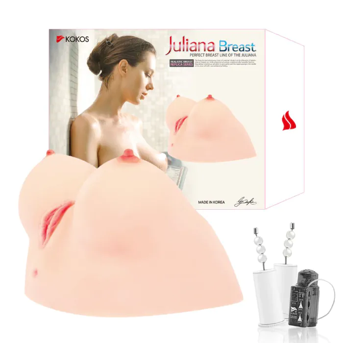 Мастурбатор з вібрацією Kokos Juilana Breast 2WayPlus — фото 11