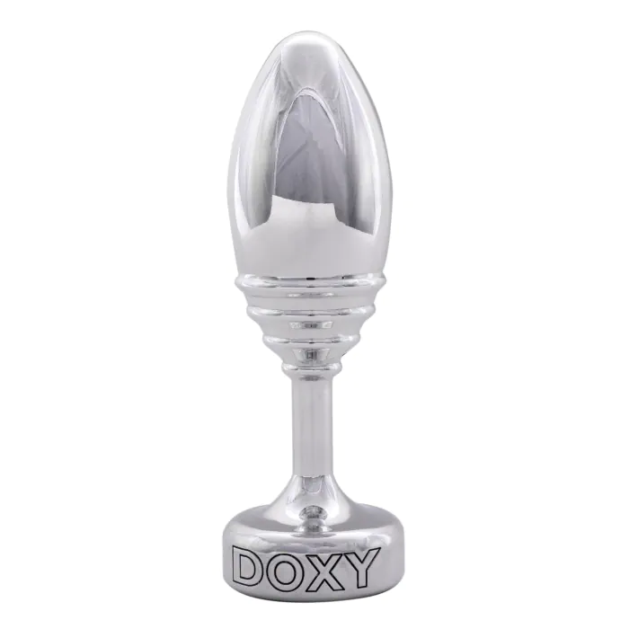 Металева анальна пробка Doxy Butt Plug Ribbed