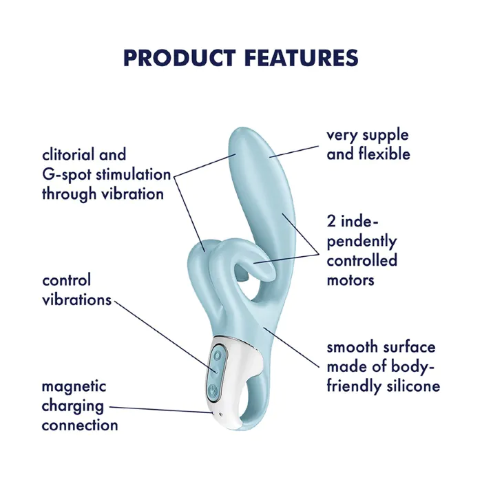 Вібратор кролик Satisfyer Touch me light blue — фото 7