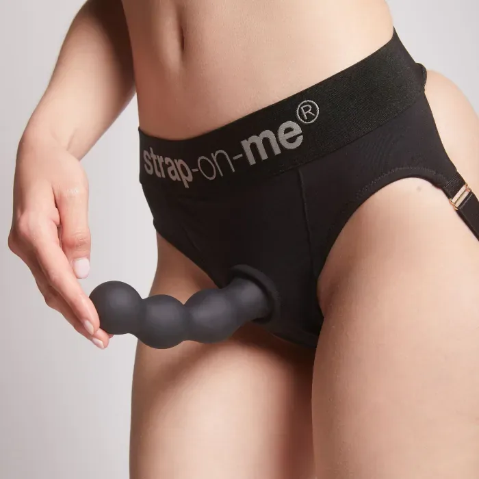 Насадка для страпона Strap-On-Me Dildo Plug Balls Black XL — фото 6