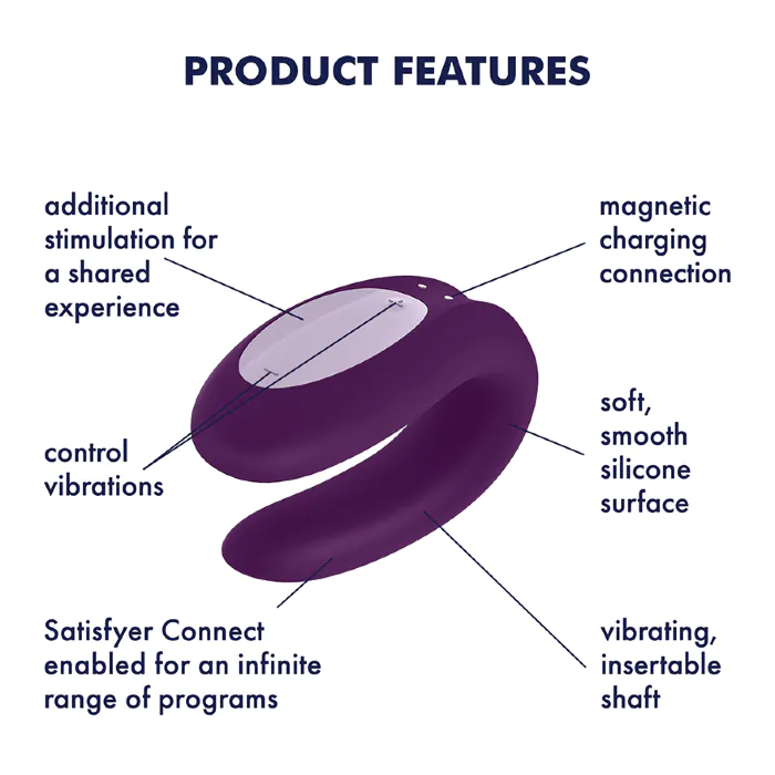 Вібратор для пар Satisfyer Double Joy Purple — фото 10
