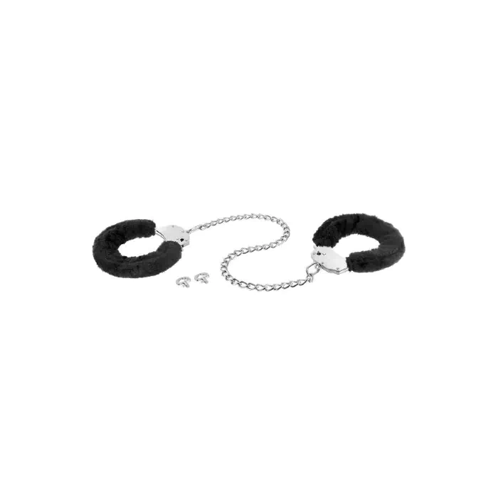 Поножі Fetish Tentation Adjustable metal and fur ankle cuffs — фото 3