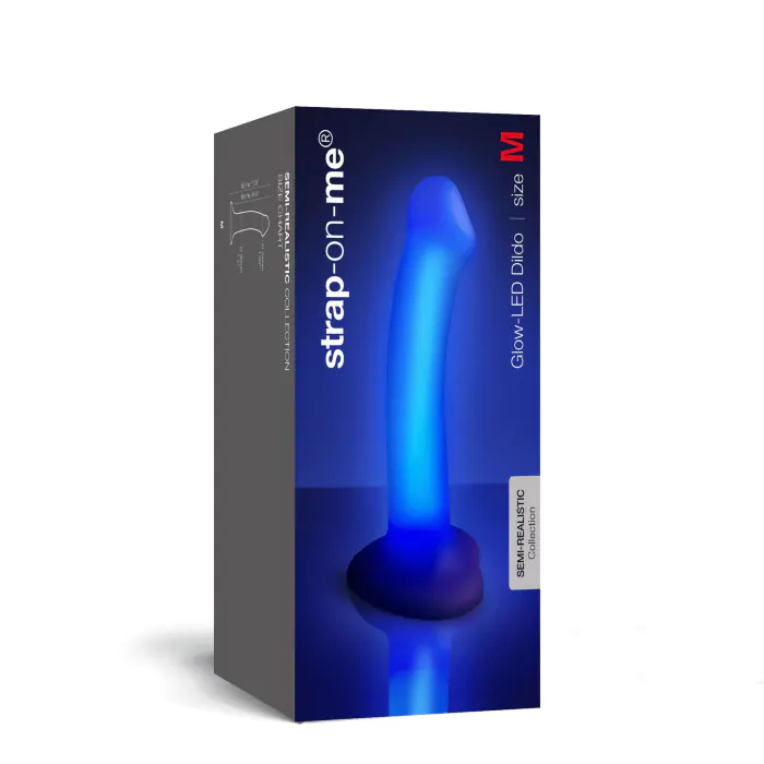 Дилдо, що світиться Strap-On-Me Glow-LED Dildo Purple M — фото 5