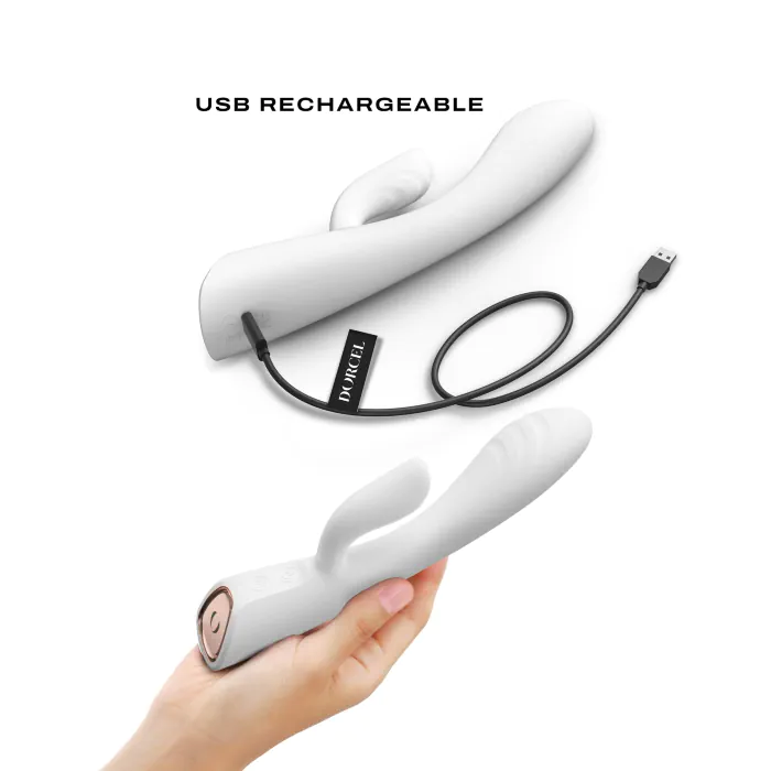 Вібратор Dorcel Flexi Rabbit Vibrator White — фото 5