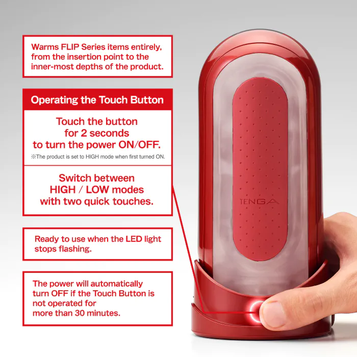 Мастурбатор з нагрівачем Tenga Flip Zero Red + Flip Warming Set — фото 26