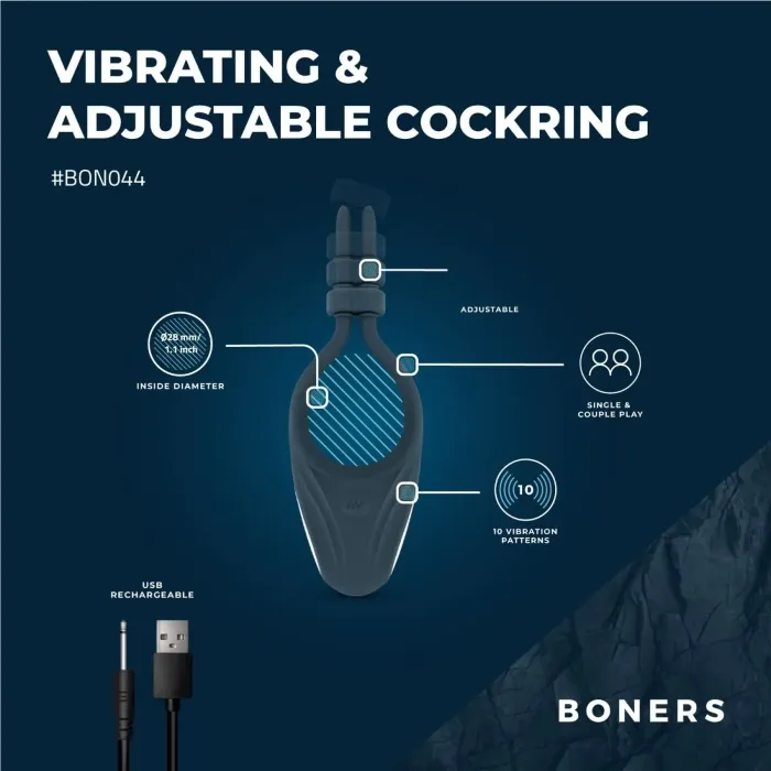 Ерекційне кільце Boners Adjustable Cockring — фото 11