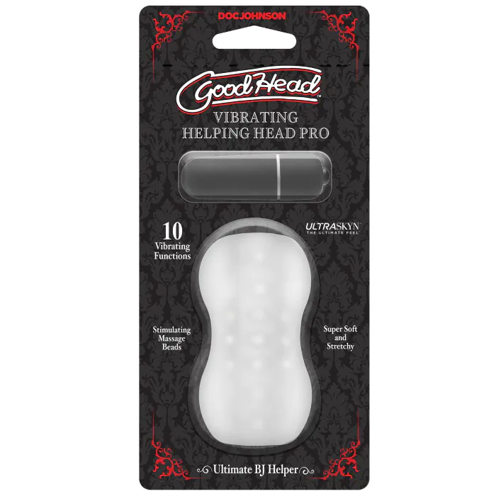 Мастурбатор Doc Johnson GoodHead Vibrating Helping Head Pro Frost — фото 2