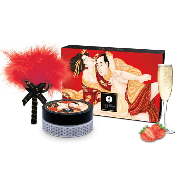 Смачна пудра Shunga Body Powder Sparkling Strawberry Wine 75 г — фото 3