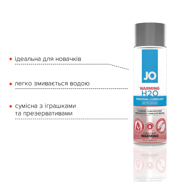 Зігріваюча змазка на водній основі JO H2O Warming 240 мл — фото 3