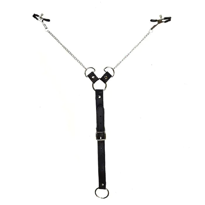 Затискачі для сосків з фіксацією на мошонці Art of Sex Nipple Clamps for Men