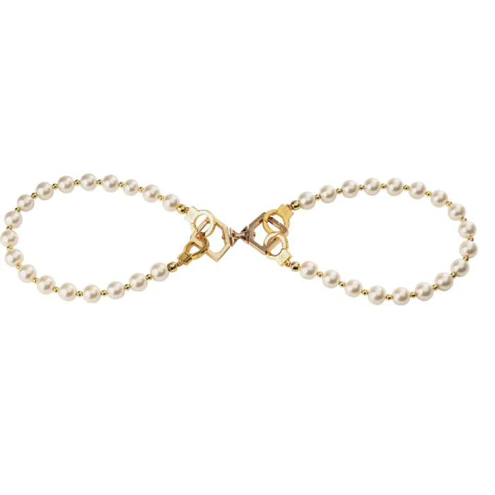Перлинні наручники та поножі Lockink Pearl Handcuffs & Anklecuffs — фото 2