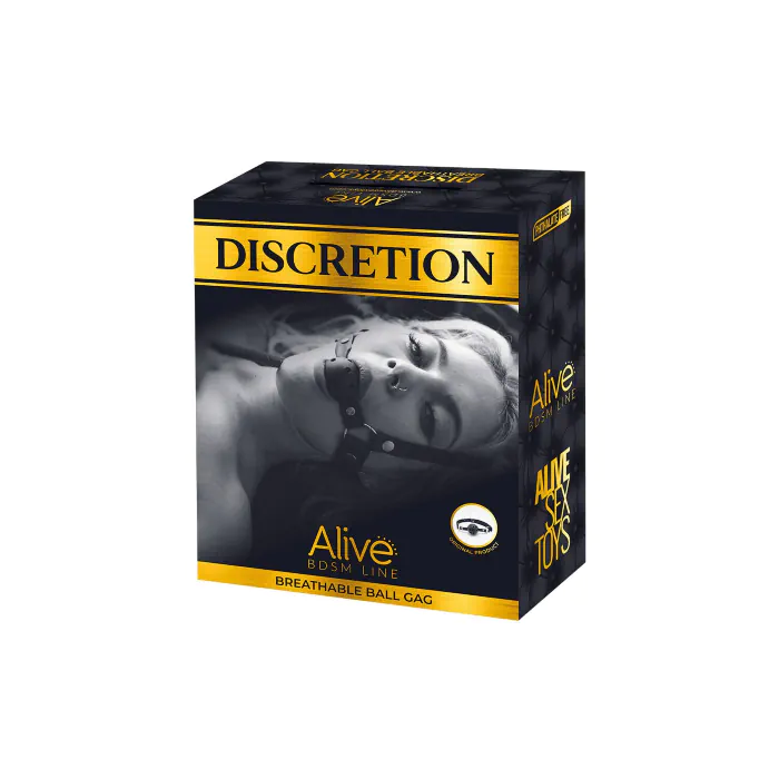 Вентильований кляп Alive Discretion Black Ball Gag — фото 3